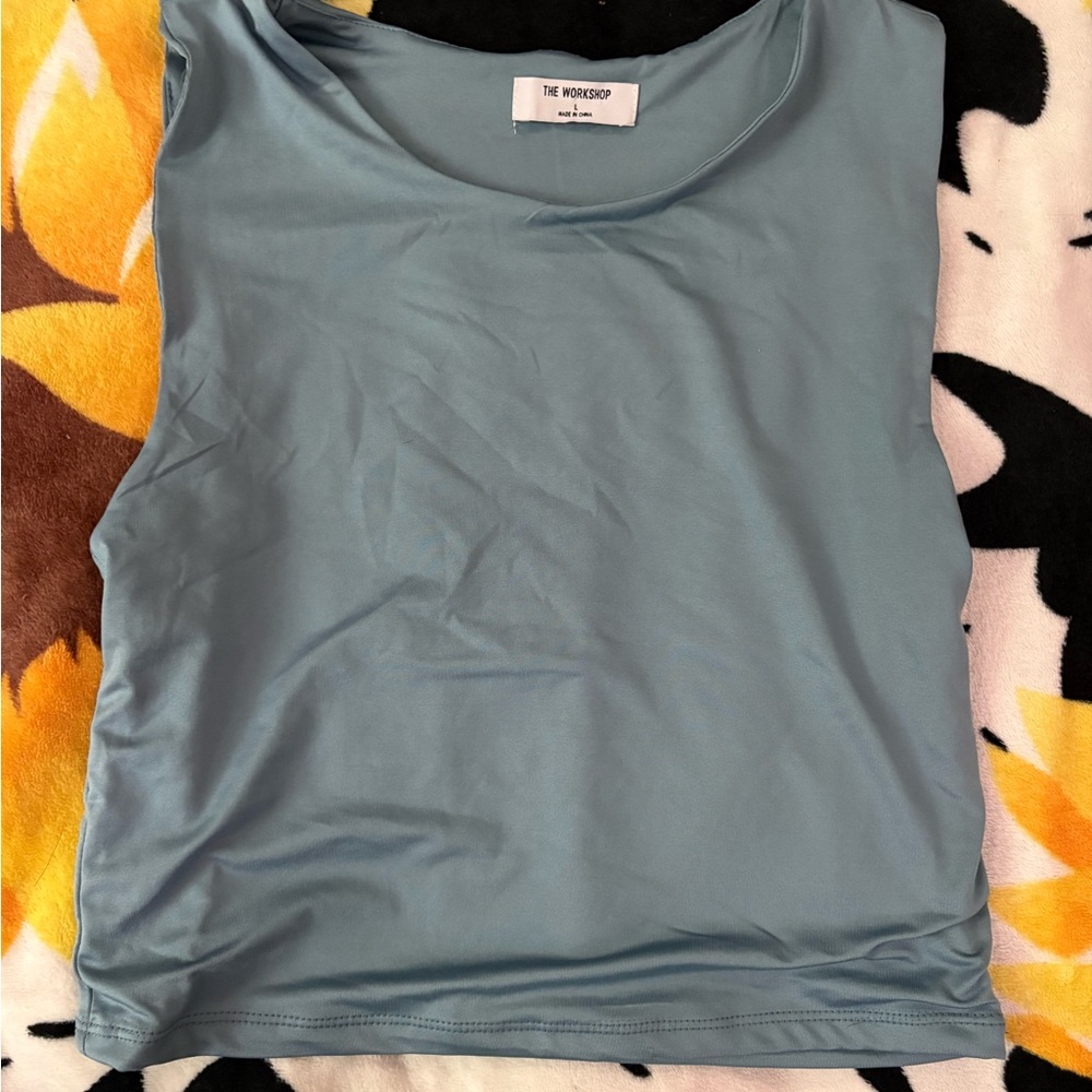 Workshop Republic Clothing Green Sleeveless Tank Top